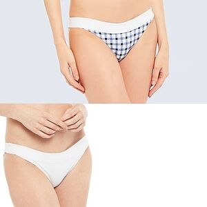 Heidi Klein Reversible gingham mid-rise bikini bottoms